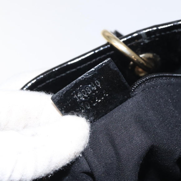 GUCCI GG Canvas Tote Bag Black Gold 120840 Auth ep9254