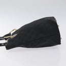 GUCCI GG Canvas Tote Bag Black Gold 120840 Auth ep9254-5