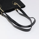 GUCCI GG Canvas Tote Bag Black Gold 120840 Auth ep9254-7