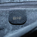 GUCCI Bamboo Hand Bag Leather Black Gold 002 1186 0260 Auth ep9257-17