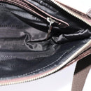 BURBERRY Nova Check Shoulder Bag Canvas Beige Silver Auth ep9259-17