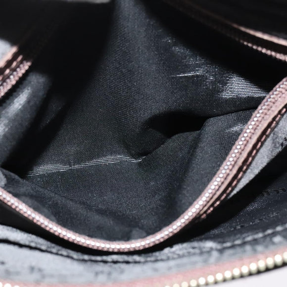 BURBERRY Nova Check Shoulder Bag Canvas Beige Silver Auth ep9259