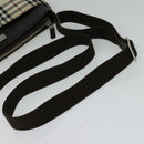 BURBERRY Nova Check Shoulder Bag Canvas Beige Silver Auth ep9259-7