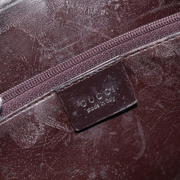 GUCCI Clutch Bag Leather Black Silver 018 0040 Auth ep9261