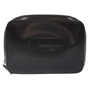 GUCCI Clutch Bag Leather Black Silver 018 0040 Auth ep9261-13