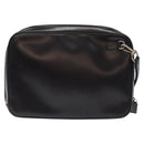 GUCCI Clutch Bag Leather Black Silver 018 0040 Auth ep9261-2