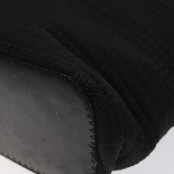 GUCCI Bamboo Hand Bag Nylon Black Silver 000 2058 0540 5 Auth ep9267