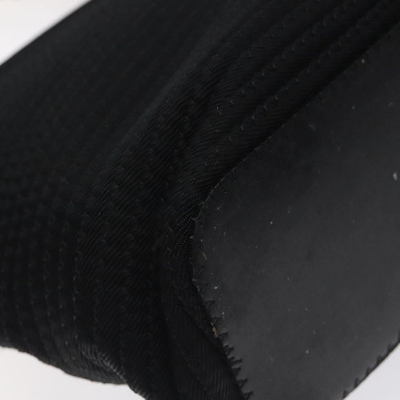 GUCCI Bamboo Hand Bag Nylon Black Silver 000 2058 0540 5 Auth ep9267