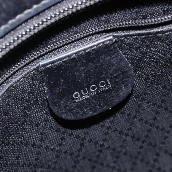 GUCCI Bamboo Hand Bag Nylon Black Silver 000 2058 0540 5 Auth ep9267