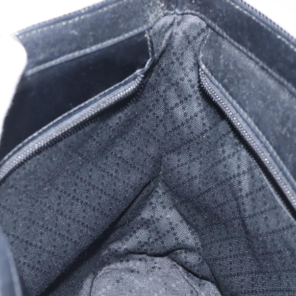 GUCCI Bamboo Hand Bag Nylon Black Silver 000 2058 0540 5 Auth ep9267