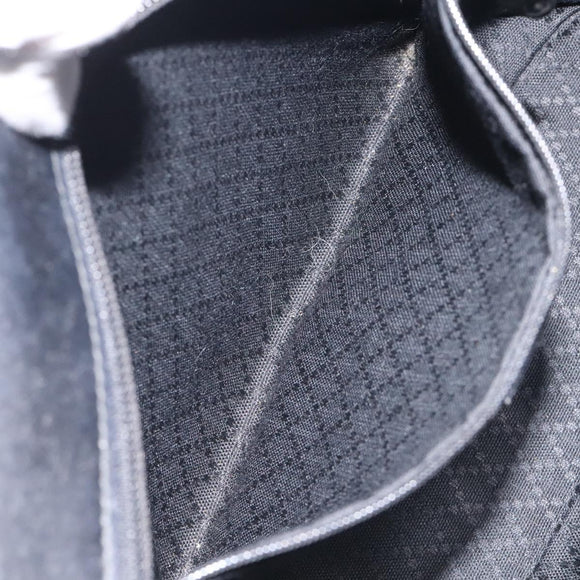 GUCCI Bamboo Hand Bag Nylon Black Silver 000 2058 0540 5 Auth ep9267