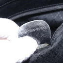 GUCCI Bamboo Hand Bag Nylon Black Silver 000 2058 0540 5 Auth ep9267-12