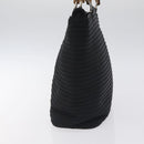 GUCCI Bamboo Hand Bag Nylon Black Silver 000 2058 0540 5 Auth ep9267-3