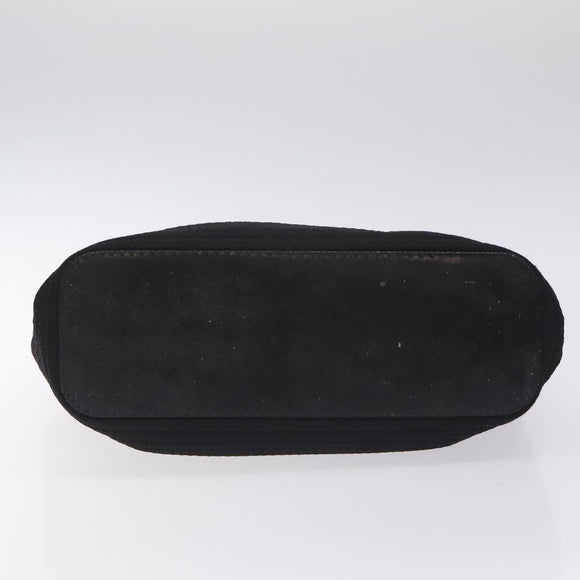 GUCCI Bamboo Hand Bag Nylon Black Silver 000 2058 0540 5 Auth ep9267