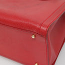 GUCCI Bamboo Hand Bag Leather Red Gold 002 2853 0260 0 Auth ep9268-15
