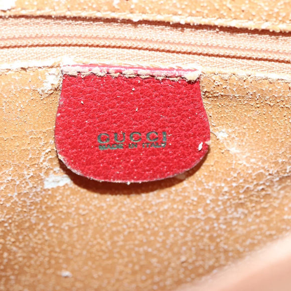 GUCCI Bamboo Hand Bag Leather Red Gold 002 2853 0260 0 Auth ep9268