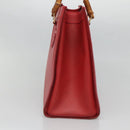 GUCCI Bamboo Hand Bag Leather Red Gold 002 2853 0260 0 Auth ep9268-4