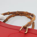 GUCCI Bamboo Hand Bag Leather Red Gold 002 2853 0260 0 Auth ep9268-8