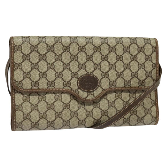 GUCCI GG Supreme Shoulder Bag PVC Beige Gold 004 106 0146 Auth ep9270