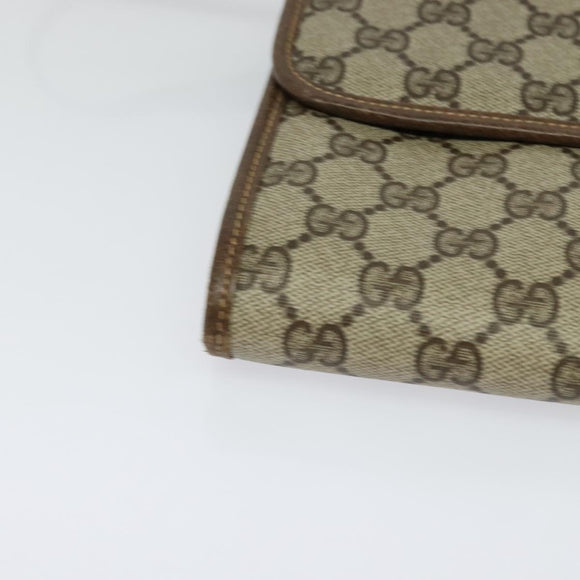 GUCCI GG Supreme Shoulder Bag PVC Beige Gold 004 106 0146 Auth ep9270