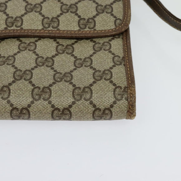 GUCCI GG Supreme Shoulder Bag PVC Beige Gold 004 106 0146 Auth ep9270