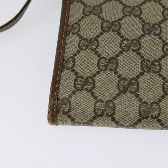 GUCCI GG Supreme Shoulder Bag PVC Beige Gold 004 106 0146 Auth ep9270