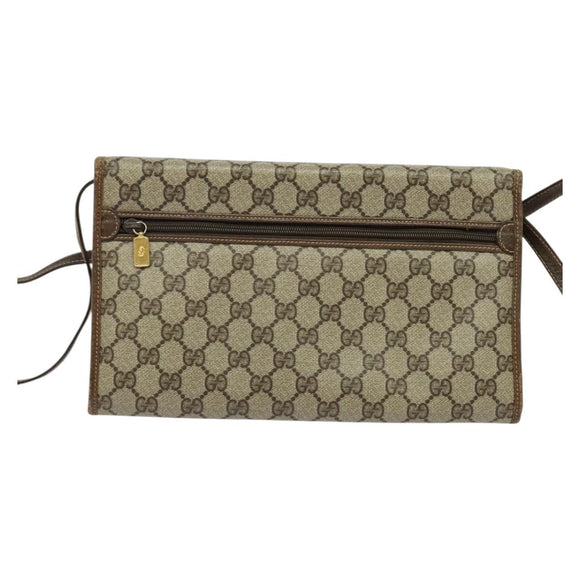 GUCCI GG Supreme Shoulder Bag PVC Beige Gold 004 106 0146 Auth ep9270