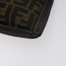 FENDI Zucca Canvas Pouch Black Brown Auth ep9276-14