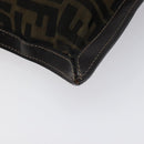 FENDI Zucca Canvas Pouch Black Brown Auth ep9276-15