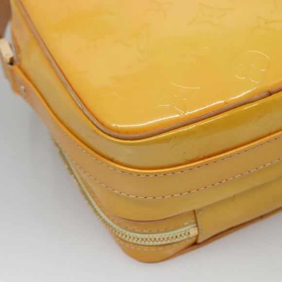 LOUIS VUITTON Monogram Vernis Wooster Bag Lime Yellow M91075 LV Auth ep9296