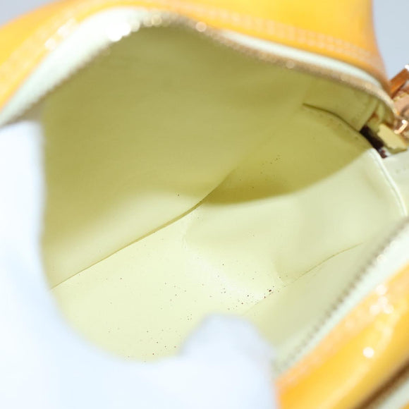 LOUIS VUITTON Monogram Vernis Wooster Bag Lime Yellow M91075 LV Auth ep9296