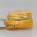 LOUIS VUITTON Monogram Vernis Wooster Bag Lime Yellow M91075 LV Auth ep9296-3
