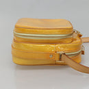 LOUIS VUITTON Monogram Vernis Wooster Bag Lime Yellow M91075 LV Auth ep9296-5