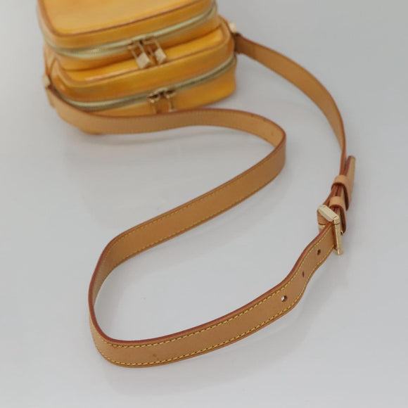 LOUIS VUITTON Monogram Vernis Wooster Bag Lime Yellow M91075 LV Auth ep9296