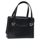 GUCCI Hand Bag Leather Black Gold Auth ep9297-1