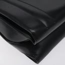 GUCCI Hand Bag Leather Black Gold Auth ep9297-15