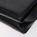 GUCCI Hand Bag Leather Black Gold Auth ep9297-16