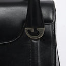 GUCCI Hand Bag Leather Black Gold Auth ep9297-18