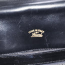 GUCCI Hand Bag Leather Black Gold Auth ep9297-19
