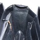 GUCCI Hand Bag Leather Black Gold Auth ep9297-20