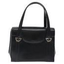 GUCCI Hand Bag Leather Black Gold Auth ep9297-13