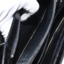 GUCCI Hand Bag Leather Black Gold Auth ep9297-12