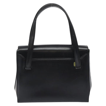 GUCCI Hand Bag Leather Black Gold Auth ep9297 - 0