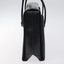 GUCCI Hand Bag Leather Black Gold Auth ep9297-4