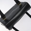 GUCCI Hand Bag Leather Black Gold Auth ep9297-6