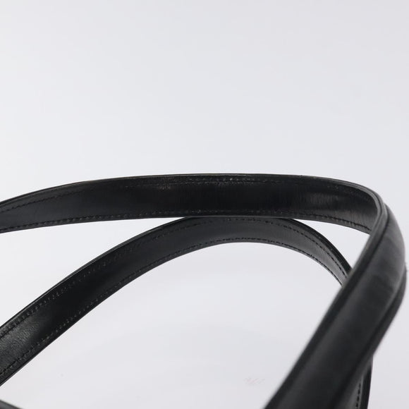 GUCCI Hand Bag Leather Black Gold Auth ep9297