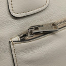 PRADA Tote Bag Leather White Silver Auth ep9305-18