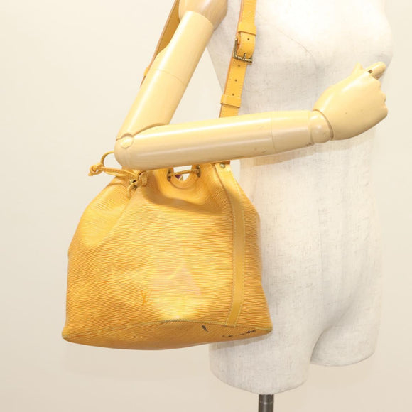 LOUIS VUITTON Epi Petit Noe Shoulder Bag Yellow M44109 LV Auth ep9306