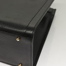 GUCCI Bamboo Hand Bag Leather Black Gold 002 0260 Auth ep9314-11