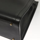 GUCCI Bamboo Hand Bag Leather Black Gold 002 0260 Auth ep9314-13